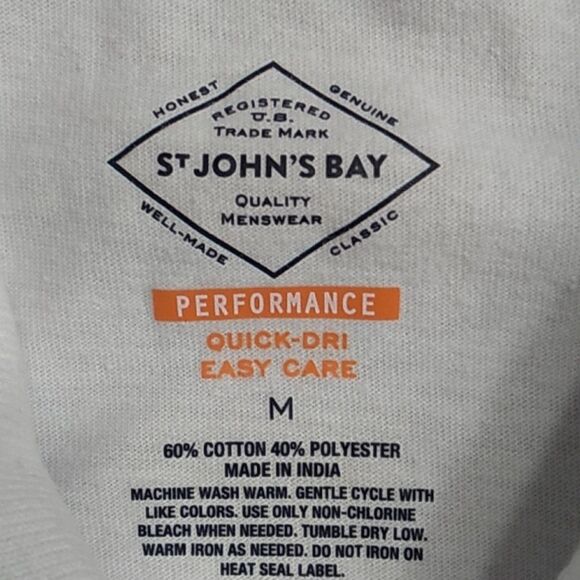 St.Johns Bay White Performance Polo Shirt. - Picture 4 of 4